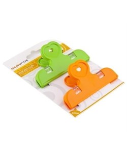 BUFFER® 2li Pratik Torba Paket Ve Poşet Kapatıcı Kilitli Klips Mandal