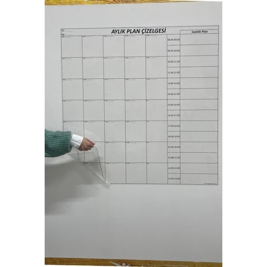 BUFFER® Aylık Planlayıcı Manyetik Duvar Stickerı Takvim Plan Çizelgesi