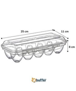 BUFFER® 10 Bölmeli Kilitli Kapaklı Yumurtalık Saklama Kutusu YU110