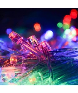 BUFFER® 10 Metre 100 Ledli 8 Fonksiyonlu Karışık Renkli RGB Led Lamba