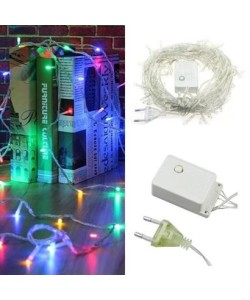 BUFFER® 10 Metre 100 Ledli 8 Fonksiyonlu Karışık Renkli RGB Led Lamba