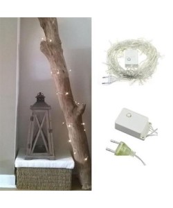 BUFFER® 100 Ledli 8 Fonksiyonlu 10 Metre Led Aydınlatma Dekor Lambası (beyaz)