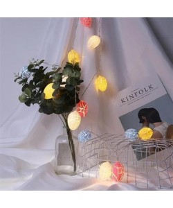 BUFFER® 10lu Renkli Yumurta Şeklinde Dekoratif Dolama Led Aydınlatma