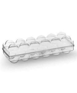 BUFFER® 12li Şeffaf Kapaklı Kilitli Yumurta Saklama Kabı Kutusu Aparatı