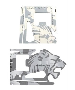 BUFFER® 18 Fonksiyonlu Cüzdan İçi Aslan Tasarımlı Kart Acil Durum Kiti