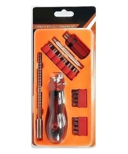 BUFFER® 18 Parça Tamir Onarım Lokma Seti Tornavida Seti Tamir Onarım Kiti