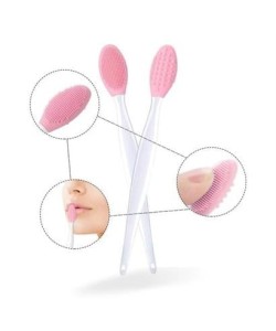 BUFFER® 2 Adet Dudak Fırçası Peeling Etkili Gözenek  Siyah Nokta Temizleyici Akne Giderici Çift Yönl