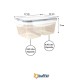 BUFFER® 2 Bölmeli 0,45+0,45 Litre Kilitli Kapaklı Erzak Saklama Kabı LC-524