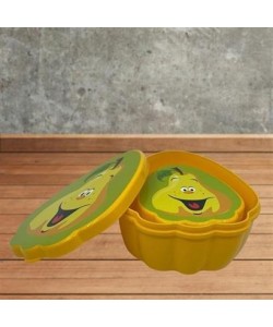 BUFFER® 2'li İç İçe Geçebilen Armut Model Saklama ve Beslenme Kabı Seti (550 ml + 250 ml)