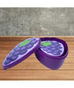 BUFFER® 2'li İç İçe Geçebilen Üzüm Model Saklama ve Beslenme Kabı Seti (550 ml + 250 ml)