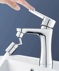 BUFFER®  720 Derece Dönebilen 4 Filtreli Tüm Musluk Tipleri İle Uyumlu Montaj Aparatlı Musluk Başlık