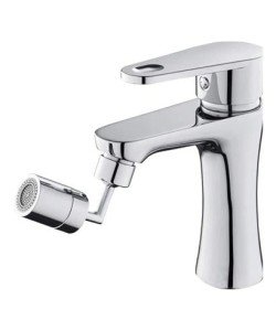 BUFFER®  720 Derece Dönebilen 4 Filtreli Tüm Musluk Tipleri İle Uyumlu Montaj Aparatlı Musluk Başlık