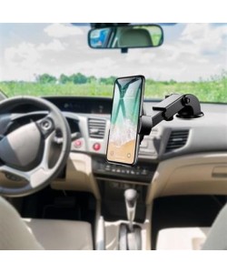 BUFFER® 360 Derece Dönen Torpido Üstü Uzunluk Ayarlamalı Vantuzlu Teleskopik Araç Telefon Tutucu