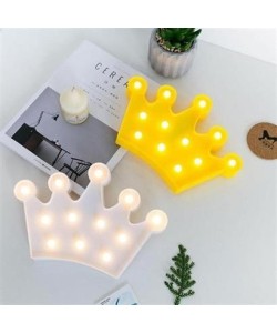 BUFFER® 3D Dekoratif Pilli Kraliçe Tacı Model Led Masa ve Gece Lambası