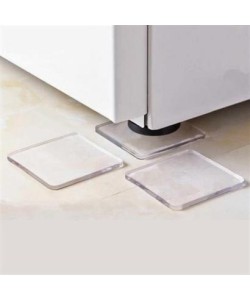 BUFFER® 4 Adet Silikon Şeffaf Koltuk Mobilya Masa Beyaz Eşya Yazıcı Koruyucu Kaydırmaz  Dayanıklı Pe