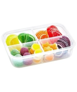 BUFFER® 4 Bölmeli Sızdırmaz Contalı Kilitli Kapaklı 1 Litre Erzak Saklama Kabı -LC520