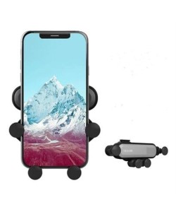 BUFFER® 4 Nokta Destekli Tasarımlı Araç İçi Gümüş Telefon Tutucu