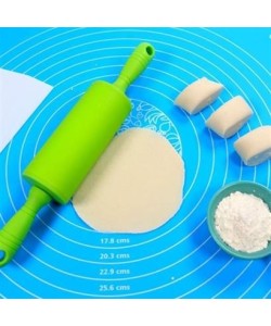 BUFFER® 40*50 cm Silikon Ölçekli Kullanımı Kolay Hamur Açma Matı Ekmek Mantı Makarna Hamuru Yoğurma