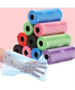 BUFFER® 4lü Evcil Hayvanlar Için Pati Desenli Kedi Köpek Kaka Poşeti Torbası