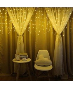 BUFFER® 8 Fonksiyonlu 16 Saçaklı Perde Led 3 x 1 (Günışığı)