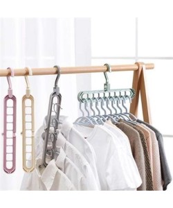 BUFFER® 9 Bölmeli Yer Tasarrufu Sağlayan Katlanır Sihirli Elbise Askısı