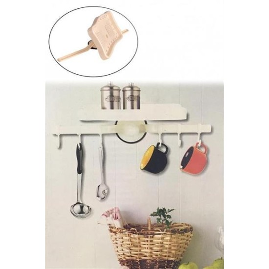 BUFFER® Askılı Raf Çok Fonksiyonlu Mutfak Banyo Tuvalet Tutacak ve Raf