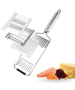 BUFFER® Ayarlanabilir 3 Farklı Başlıklı Tutmalı Sebze Dilimleyici Peynir Rendeleyici Aparat