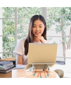 BUFFER® Ayarlanabilir Dizüstü Destek Tabanı Tamamen Katlanabilir Taşınabilir Laptop Yükseltici