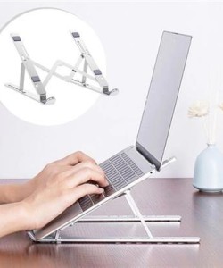 BUFFER® Ayarlanabilir Dizüstü Destek Tabanı Tamamen Katlanabilir Taşınabilir Laptop Yükseltici