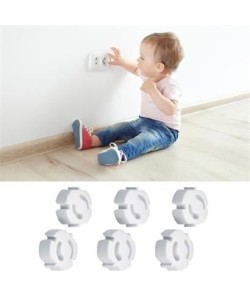 BUFFER® Bebek Çocuk Priz Koruma Kapağı (6 Adet) Çocuk Güvenliği, Priz Muhafazası, Priz Kapatıcı