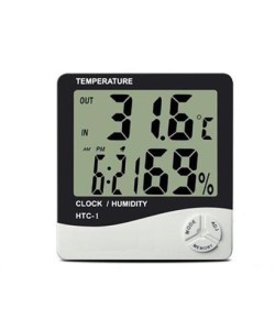 BUFFER® Bebek Odası Masaüstü Dijital Termometre Nem Ölçer Higrometre Saat