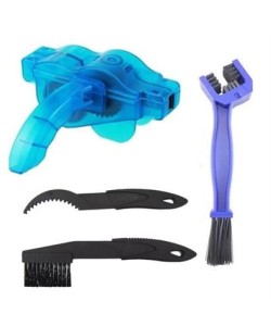 BUFFER® Bisiklet Zincir Dişlisi Koruyucu Pas Sökücü Temizleme Fırçası Aparatı Bakım Seti 4 Parça