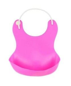 BUFFER® Çocuk Bebek Mama Önlüğü Dökülme Engelleyici Bükülebilir Pembe