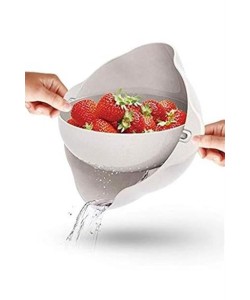 BUFFER® Çok Amaçlı 360 Derece Dönebilir Pratik Hazneli Mutfak Süzgeç Elek