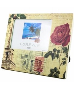 BUFFER® Decotown Dekoratif Desenli Çerçeve Gül Motifli Fotoğraf Çerçevesi