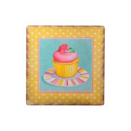 BUFFER® Decotown Duvar Panosu 40*40 Cup Cake Muffin Motifli Duvar Süsü