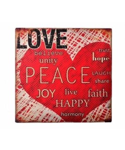 BUFFER® Decotown Kalpli Ahşap Duvar Panosu 40*40 Hediyelik Duvar Süsü