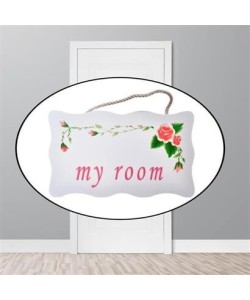 BUFFER® Decotown My Room Benim Odam Dekoratif Çiçek Desenli Kapı Askısı