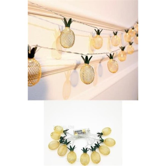 BUFFER® Dekoratif Pilli Pineapple Ananas Pilli Şerit Led Işık (1 Metre)