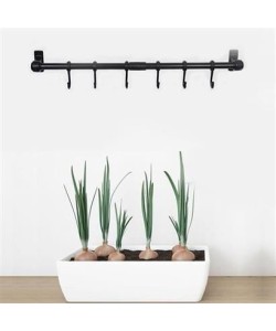 BUFFER® Duvara Monte Edilen 6 Kancalı Dekor Kaşıklık ve Kupa Askısı