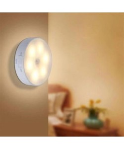 BUFFER® Hareket Sensörlü Usb Şarjlı Spot Lamba Mıknatıslı ve Yapışkanlı Gün Işığı Renk Led