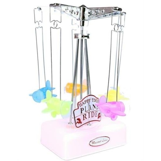 BUFFER® Hareketli Uçaklı Kurmalı Hediyelik Küçük Müzik Kutusu Aleti