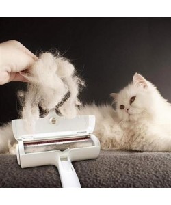 BUFFER® Hazneli Kedi Köpek Evcil Hayvan Kazak Kıyafet Elbise Halı Yatak Tüy Temizleyici Kıl Toz  Top