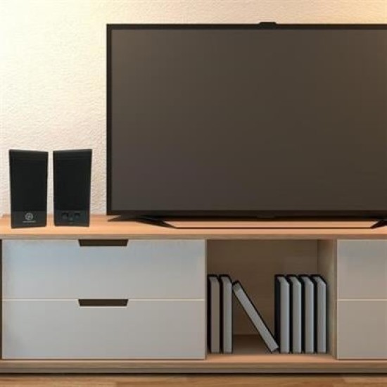 BUFFER® Kablolu Aux Girişli Her PC Uyumlu  1+1 HiFi Ses Sistemi Stereo Multimedya Dijital Hoparlör