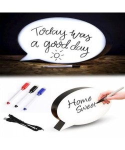 BUFFER® Kalemle Yazılabilen Konuşma Balonu Görünümlü Işıklı Mesaj Panosu