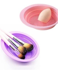 BUFFER® Katlanabilir Silikon Makyaj Fırça Temizleme Matı Makyaj Aleti Yıkama Pedi Kurutma Standı