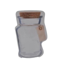 BUFFER® Kavanoz Görünümlü Kilitli Poşet Çıtçıtlı ve Pratik Torba 4 Adet