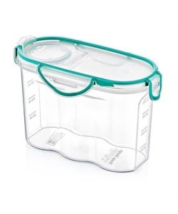 BUFFER® Kilitli Kapaklı Contalı Hava,Su Sıvı Geçirmez 1,2 Litre Erzak Saklama Kabı-SA580