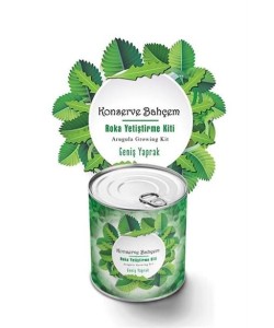 BUFFER® Konserve Bahçem Evde Konservede İri Yapraklı Roka Yetiştirme Kiti