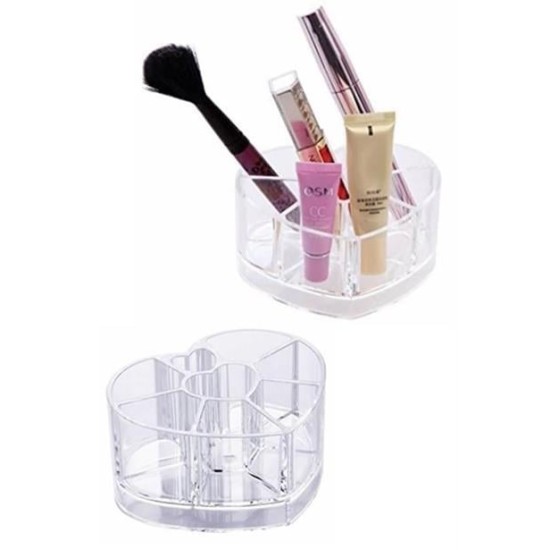 BUFFER® Kozmetik Makyaj Malzemesi Düzenleyici Kalpli Akrilik Organizer